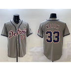 Detroit Tigers #33 Colt Keith Gray AmberGomez Cool Base Stitched Jersey