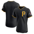 Pittsburgh Pirates Black AmberGomez Alternate Vapor Premier Elite Patch Jersey