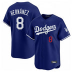 Los Angeles Dodgers #8 Enrique Hern¨¢ndez Player Royal AmberGomez Limited Home Stitched Jerseys