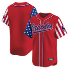 Baltimore Orioles Red AmberGomez Independence Day Vapor Premier Limited Home Game Blank Player Stitched Jerseys