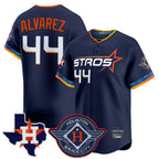 Houston Astros #44 Yordan Alvarez Player Navy AmberGomez City Connect Texas Patch Vapor Premier Limited Home Stitched Jerseys