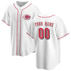 Custom Cincinnati Reds White AmberGomez Home Replica Jersey