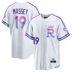 Kansas City Royals #19 Michael Massey Player White AmberGomez 2026 City Connect Limited Home Stitched Jerseys