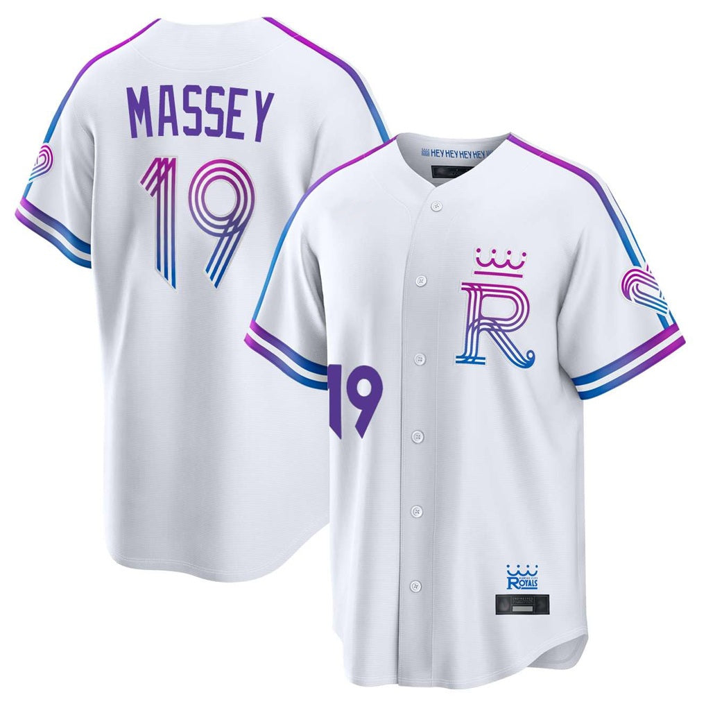 Kansas City Royals #19 Michael Massey Player White AmberGomez 2026 City Connect Limited Home Stitched Jerseys