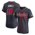 Atlanta Braves #10 Chipper Jones Player Navy AmberGomez 2025 Speedway Classic Limited Elite Home Game Stitched Jerseys