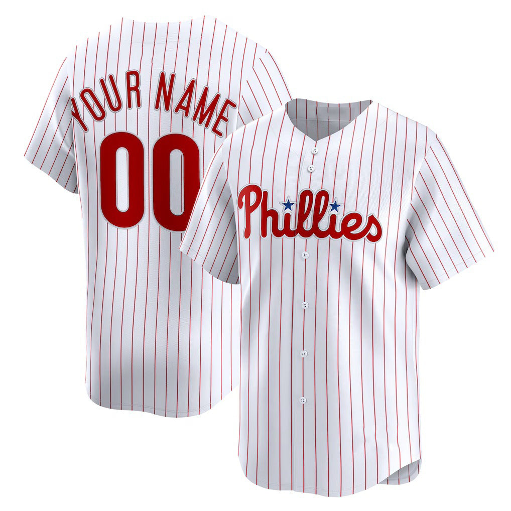 Custom Philadelphia Phillies White AmberGomez HHome Limited Jersey