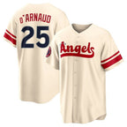 Los Angeles Angels #25 Travis d'Arnaud Player Cream AmberGomez City Connect Home Stitched Jerseys