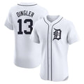 Detroit Tigers #13 Dillon Dingler Player White AmberGomez Limited Elite Home Stitched Jerseys
