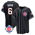 Chicago Cubs #6 Matt Shaw Player Black AmberGomez Fashion Out 150th Anniversary Game Stitched Jerseys