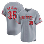 Cincinnati Reds #35 Jose Trevino Player Gray AmberGomez Home Limited Stitched Jerseys