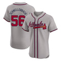 Atlanta Braves #56 Spencer Schwellenbach Player Gray AmberGomez Limited Elite Home Game Stitched Jerseys