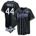 Los Angeles Dodgers #44 Andy Pages Player Black AmberGomez World Series Carbon Limited Home Stitched Jerseys
