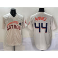 Houston Astros #44 Yordan Alvarez Cream AmberGomez Throwback Cooperstown Collection Limited Stitched Jersey