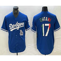 Los Angeles Dodgers #17 Shohei Ohtani Mexico Blue AmberGomez Cool Base Stitched Jersey 2