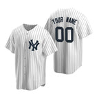Custom New York Yankees White AmberGomez Stitched Cool Base Home Jersey