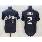 New York Yankees #2 Derek Jeter Black AmberGomez 'Gothic Legacy Edition' Vapor Premier Limited Stitched Jersey