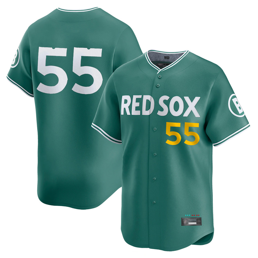 Boston Red Sox #55 Ranger Suarez Player Green AmberGomez City Connect Limited Home Game Stitched Jerseys1