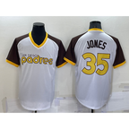 San Diego Padres #35 Randy Jones White AmberGomez Stitched Cooperstown Cool Base Jersey