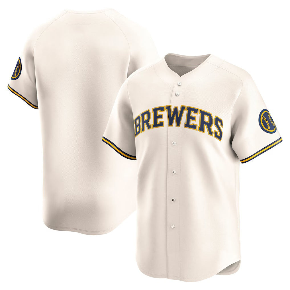 Milwaukee Brewers Cream AmberGomez Home Limited Jersey