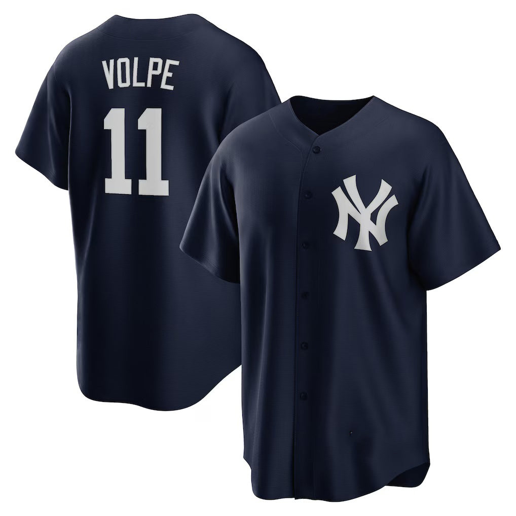 New York Yankees #11 Anthony Volpe Navy AmberGomez Big & Tall Alternate Replica Player Jersey