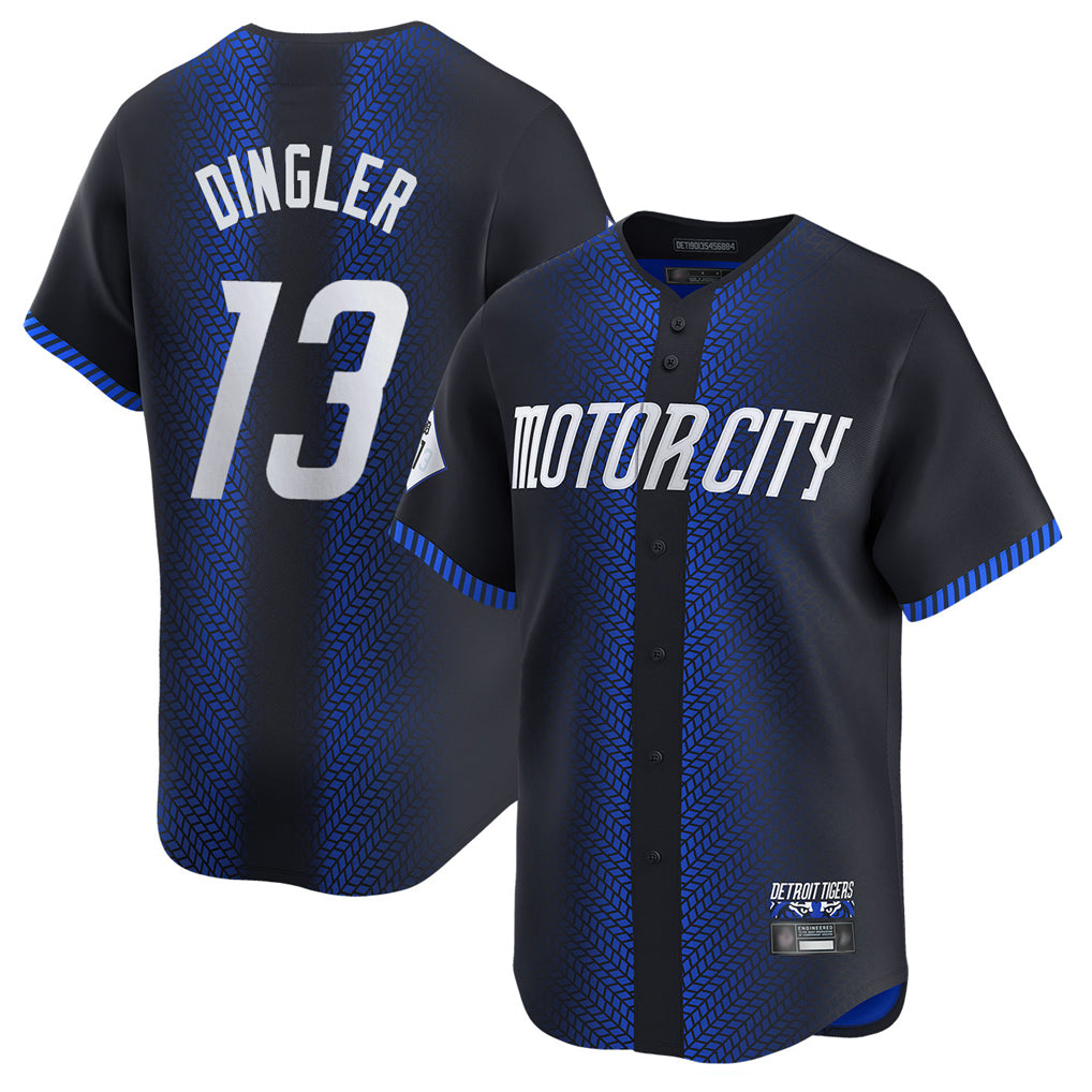 Detroit Tigers #13 Dillon Dingler Player Navy AmberGomez City Connect Home Limited Stitched Jerseys
