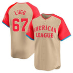 Kansas City Royals #67 Seth Lugo Player Cream AmberGomez American League All-Star Game Limited Home Stitched Jerseys