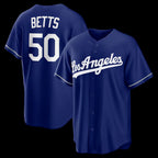 Los Angeles Dodgers #50 Mookie Betts Royal AmberGomez Alternate Replica Jersey