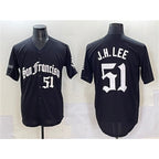 San Francisco Giants #51 Jung Hoo Lee Black AmberGomez 'Gothic Fog Edition' Vapor Premier Limited Stitched Jersey