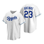 Kansas City Royals #23 Zack Greinke White AmberGomez Cool Base Stitched Jersey