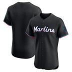 Miami Marlins Black AmberGomez Alternate Vapor Premier Elite Patch Jersey