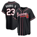 Atlanta Braves #23 Michael Harris II Player Black AmberGomez Fashion Out Game Stitched Jerseys