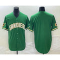 San Diego Padres Blank Green AmberGomez Cool Base Stitched Jersey