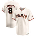 San Francisco Giants #8 Michael Conforto Cream AmberGomez Cool Base Stitched Jersey