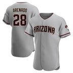 Arizona Diamondbacks #28 Nolan Arenado Player Gray AmberGomez Road Limited Elite Home Game Stitched Jerseys
