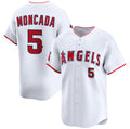 Los Angeles Angels #5 Yoan Moncada White AmberGomez Home Limited Stitched Jersey