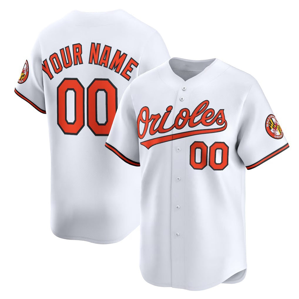 Custom Baltimore Orioles White AmberGomez Home Limited Jersey