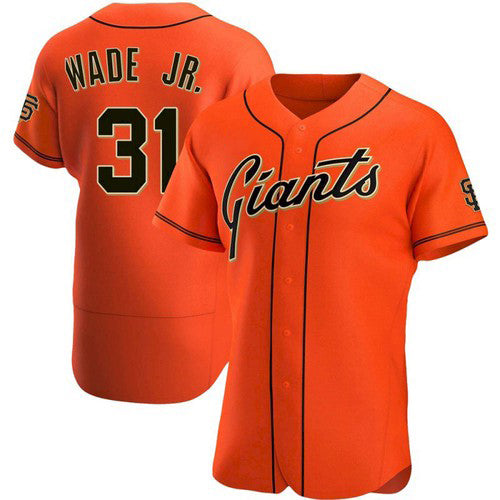 San Francisco Giants #31 LaMonte Wade Jr Orange AmberGomez 2021 Alternate Jersey