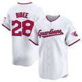 Cleveland Guardians #28 Tanner Bibee White AmberGomez Home Limited Stitched Jersey
