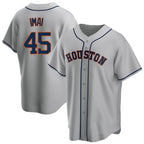 Houston Astros #45 Tatsuya Imai Player Gray AmberGomez Home Game Stitched Jerseys