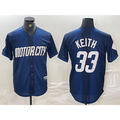 Detroit Tigers #33 Colt Keith 2024 Navy AmberGomez City Connect Cool Base Limited Stitched Jersey 2