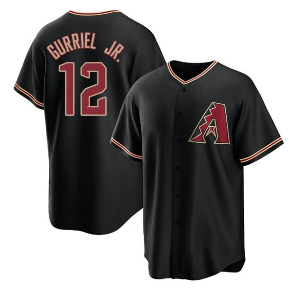 Arizona Diamondbacks #12 Lourdes Gurriel Jr. Black AmberGomez Cool Base Stitched Jersey