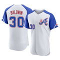 Atlanta Braves #30 Drake Baldwin Player White AmberGomez City Connect Limited Elite Home Game Stitched Jerseys