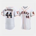 Houston Astros #44 Yordan Alvarez White AmberGomez 60th Anniversary Flex Base Stitched Jersey