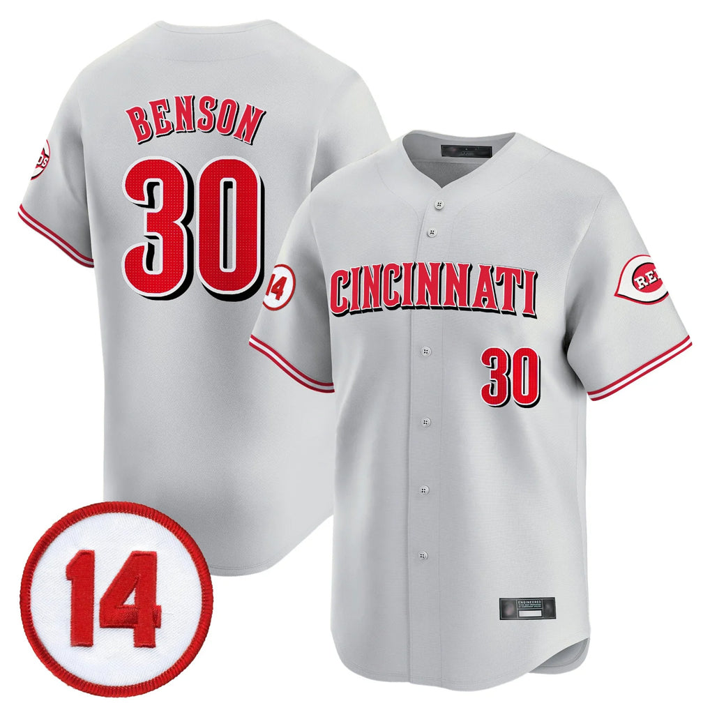 Cincinnati Reds #30 Ken Griffey Player Gray AmberGomez Vapor Premier Limited Home Stitched Jerseys