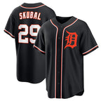 Detroit Tigers #29 Tarik Skubal Black AmberGomez Out Stitched Jersey