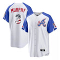 Atlanta Braves #3 Dale Murphy Player White AmberGomez USA 250 Fourth Of July City Connect Home Game Stitched Jerseys
