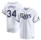 Tampa Bay Rays #34 aron Civale White AmberGomez Home Limited Stitched Jersey