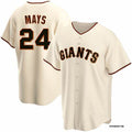 San Francisco Giants #24 Willie Mays Cream AmberGomez Cool Base Stitched Jersey