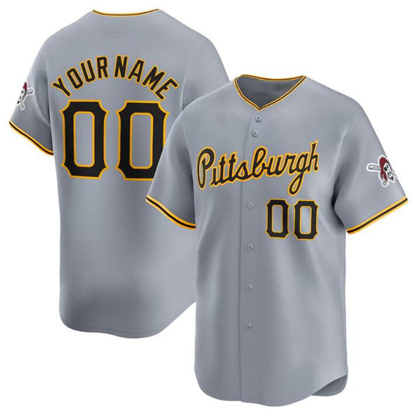 Custom Pittsburgh Pirates Active Player Gray AmberGomez Away Limited Stitched Jersey