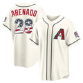 Arizona Diamondbacks #28 Nolan Arenado Player Cream AmberGomez USA 250 Fourth of July Home Game Stitched Jerseys